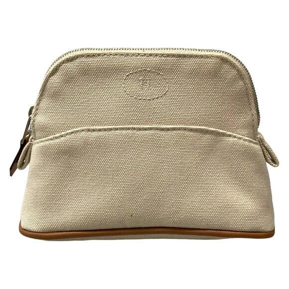 HERMES Bolide Pouch 15/Bolide Pouch Mini Mini - Beige Canvas Pouch